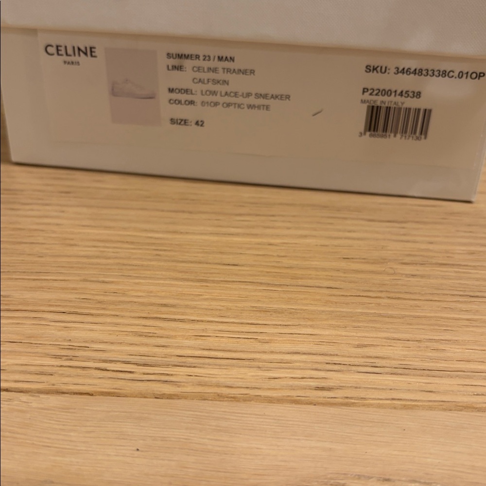 CELINE TRAINER CT-04 LOW LACE-UP SNEAKER in CALFSKIN - Size 42 - Picture 6 of 7